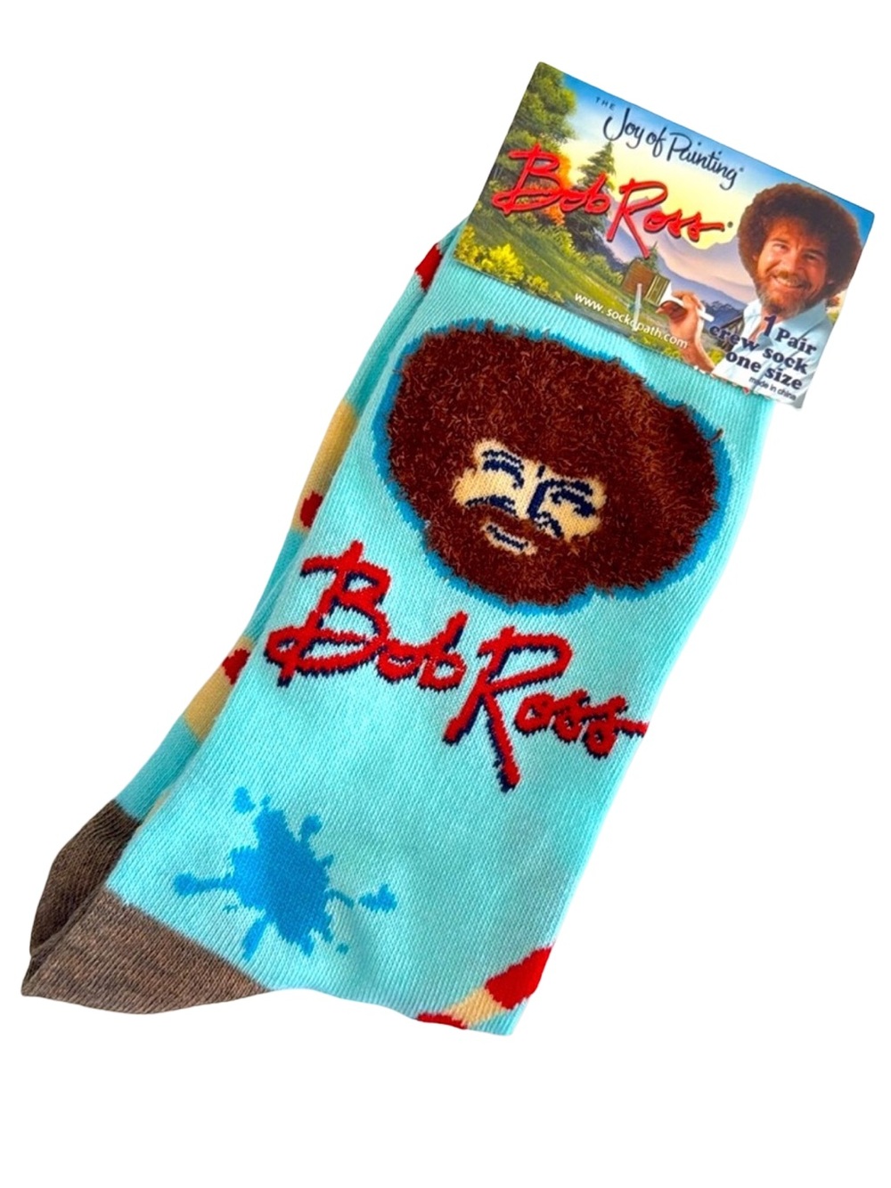 Bob Ross The Joy of Painting Purl Stitched Bust
Crew Socks Men’s 8-12 Hosiery